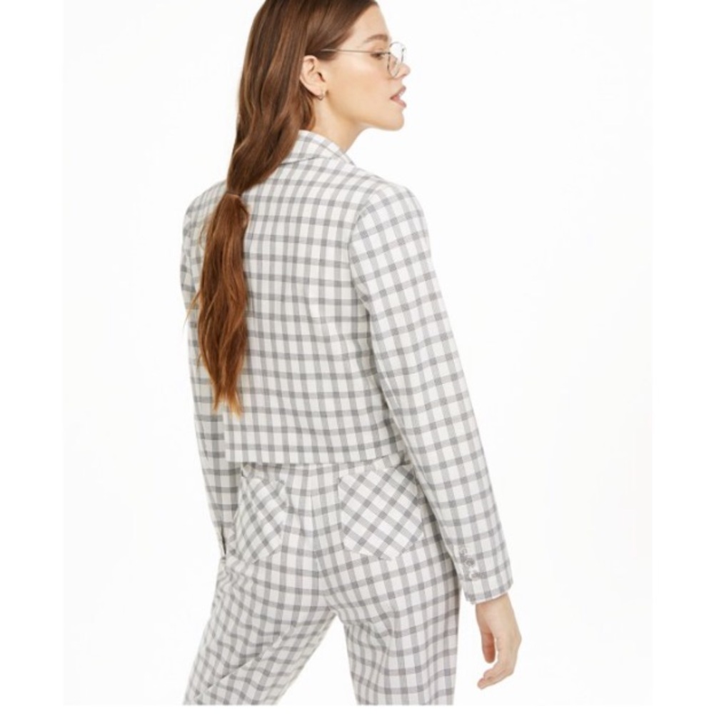 Danielle Bernstein Plaid Cropped Jacket - image 6